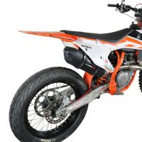 Pot echappement compatible avec Ktm SX-F 450 2016-2018, Furore Nero, Pot d'échappement complet racing, compris de collecteur et db killer amovible, sans homologation 