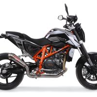 Pot echappement compatible avec Ktm Duke 690 2017-2020, Powercone Evo, Échappement légal, homologué,silencieux avec db killer amovible et tuyau de liaison spécifique 