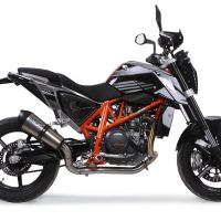 GPR exhaust compatible with  Ktm 690 Duke 2012-2016, New Grand Prix Evo Titanium, Slip-on exhaust including removable db killer and link pipe, EPA-compliant 