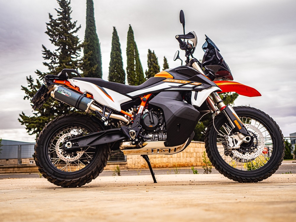 Pot echappement compatible avec Husqvarna Norden 901 2022-2024, Dual Poppy, Échappement légal, homologué,silencieux avec db killer amovible et tuyau de liaison spécifique 