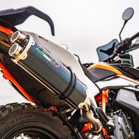Pot echappement compatible avec Husqvarna Norden 901 2022-2024, Dual Poppy, Échappement légal, homologué,silencieux avec db killer amovible et tuyau de liaison spécifique 