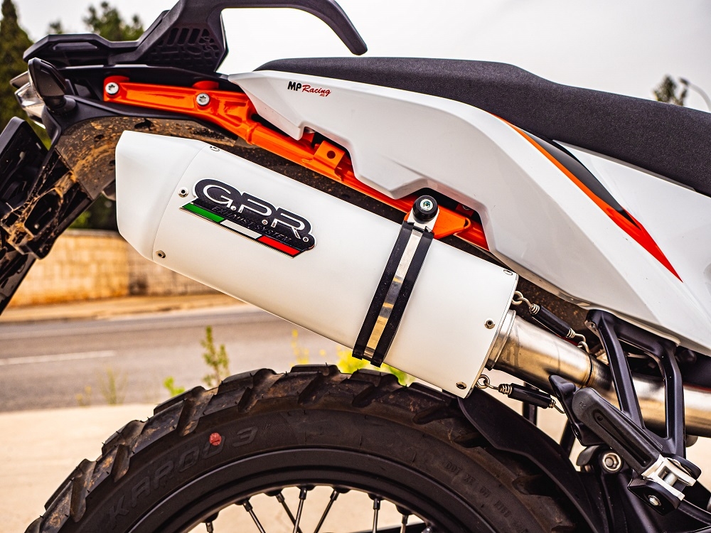 Pot echappement compatible avec Husqvarna Norden 901 2022-2024, Albus Evo4, Échappement légal, homologué,silencieux avec db killer amovible et tuyau de liaison spécifique 