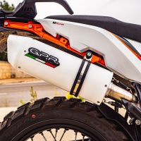 Pot echappement compatible avec Husqvarna Norden 901 2022-2024, Albus Evo4, Échappement légal, homologué,silencieux avec db killer amovible et tuyau de liaison spécifique 