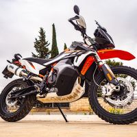 Pot echappement compatible avec Husqvarna Norden 901 2022-2024, Albus Evo4, Échappement légal, homologué,silencieux avec db killer amovible et tuyau de liaison spécifique 
