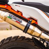Pot echappement compatible avec Ktm Adventure 890 2021-2024, Deeptone Inox, Pot échappement racing, avec les tuyaux de liaison, article sans homologation 