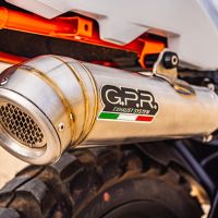 Pot echappement compatible avec Ktm Duke 890 2021-2024, Deeptone Inox, Pot échappement racing, avec les tuyaux de liaison, article sans homologation 