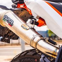 Pot echappement compatible avec Ktm Duke 890 2021-2024, Deeptone Inox, Pot échappement racing, avec les tuyaux de liaison, article sans homologation 