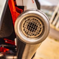 Pot echappement compatible avec Ktm Duke 890 2021-2024, Deeptone Inox, Pot échappement racing, avec les tuyaux de liaison, article sans homologation 