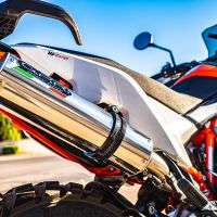 Pot echappement compatible avec Husqvarna Norden 901 2022-2024, M3 Inox , Échappement légal, homologué,silencieux avec db killer amovible et tuyau de liaison spécifique 