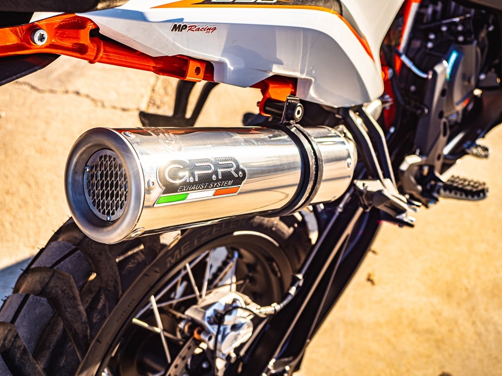 Pot echappement compatible avec Husqvarna Norden 901 2022-2024, M3 Inox , Échappement légal, homologué,silencieux avec db killer amovible et tuyau de liaison spécifique 