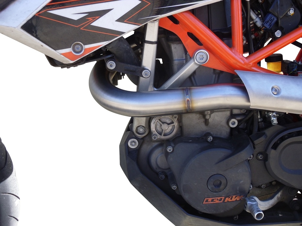Pot echappement compatible avec Ktm Enduro 690 R 2007-2016, Furore Nero, Homologué et légal, système d'échappement complet, avec db killer amovible 