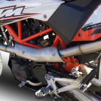 Pot echappement compatible avec Ktm Enduro 690 R 2007-2016, Furore Nero, Homologué et légal, système d'échappement complet, avec db killer amovible 