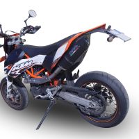 Pot echappement compatible avec Ktm Enduro 690 R 2007-2016, Furore Nero, Homologué et légal, système d'échappement complet, avec db killer amovible 