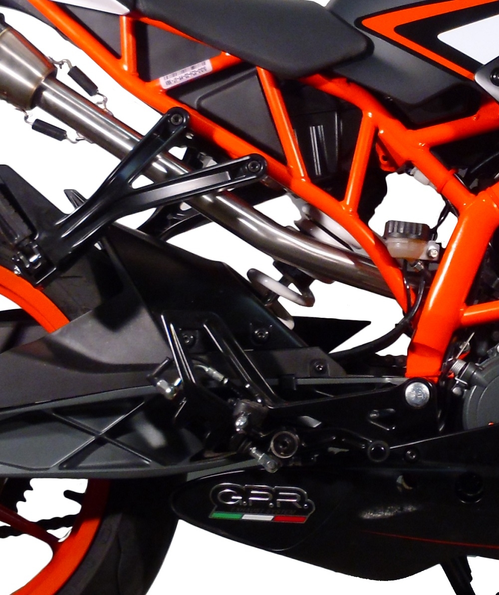 Pot echappement compatible avec Ktm Rc 125 2014-2016, Albus Ceramic, Échappement légal, homologué,silencieux avec db killer amovible et tuyau de liaison spécifique 