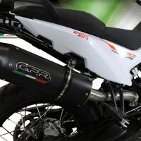 Pot echappement compatible avec Ktm Adventure 790 2021-2024, Furore Evo4 Nero, Échappement légal, homologué,silencieux avec db killer amovible et tuyau de liaison spécifique 