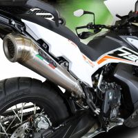 Pot echappement compatible avec Ktm Adventure 790 2021-2024, Powercone Evo, Échappement légal, homologué,silencieux avec db killer amovible et tuyau de liaison spécifique 