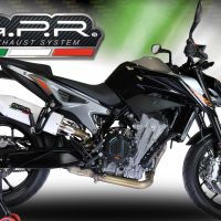 Pot echappement compatible avec Ktm Duke 790 2017-2020, Albus Evo4, Échappement légal, homologué,silencieux avec db killer amovible et tuyau de liaison spécifique 