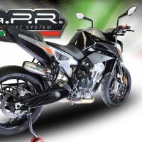 Pot echappement compatible avec Ktm Duke 790 2021-2024, Deeptone Inox, Pot échappement racing, avec les tuyaux de liaison, article sans homologation 