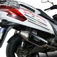 Pot echappement compatible avec Kymco Myroad 700 2012-2016, Power Bomb, Échappement légal, homologué,silencieux avec db killer amovible et tuyau de liaison spécifique 