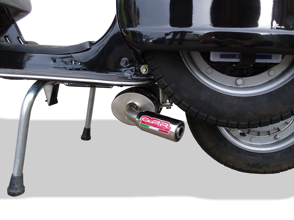 Pot echappement compatible avec Lml Star 151 4 Tempi - 4 Strokes Genuine Stella 2010-2013, Alluminio, Homologué et légal, système d'échappement complet, avec db killer amovible 