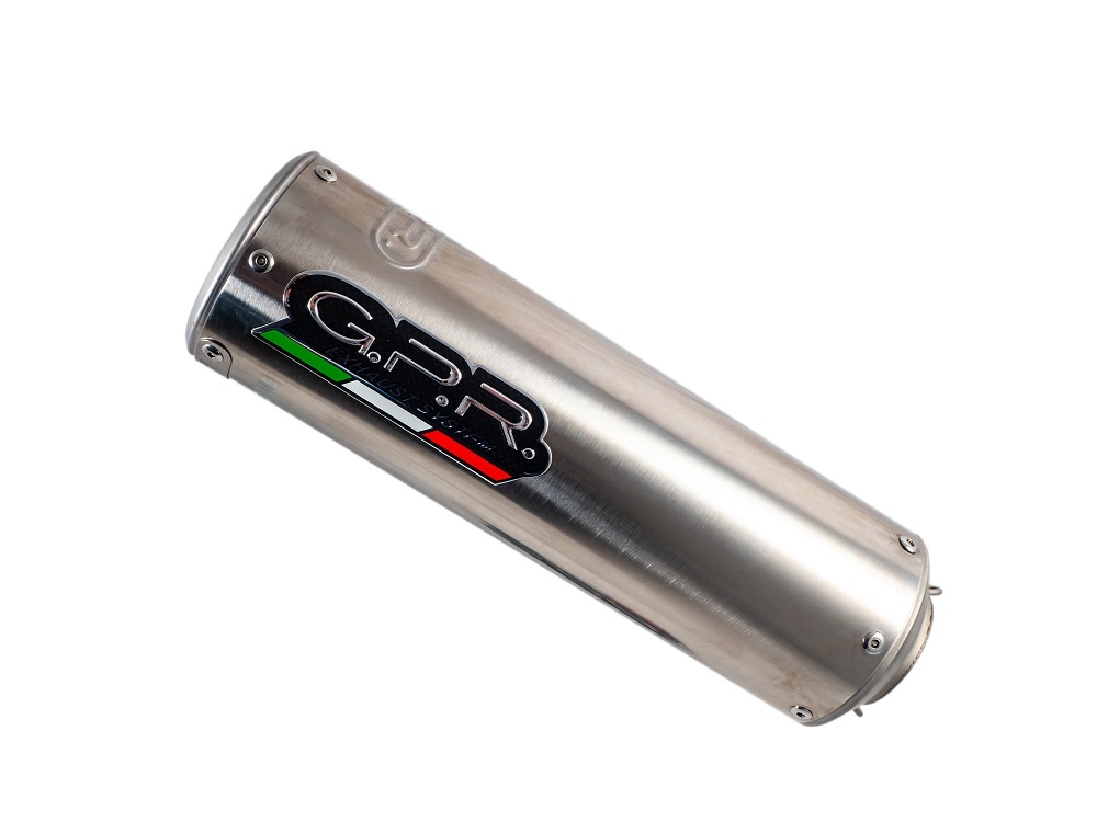 GPR pot echappement compatible avec  Zontes Zt 125 G1 - U - U1 - Z2 2020-2024, M3 Inox , Homologué et légal, système d'échappement complet avec catalyseur et db killer amovible 