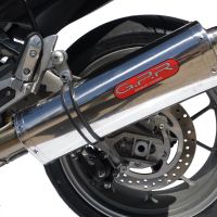 Pot echappement compatible avec Aprilia Mana 850 Gt 2007-2016, Trioval, Pot échappement homologué et légal, silencieux avec mi-collecteur y db killer amovible 