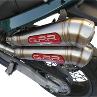 Pot echappement compatible avec Moto Morini Sport 1200 2008-2010, Powercone Evo, Paire de pot d'échappement homologuées, livrées avec db killer amovible et raccords spécifiques 