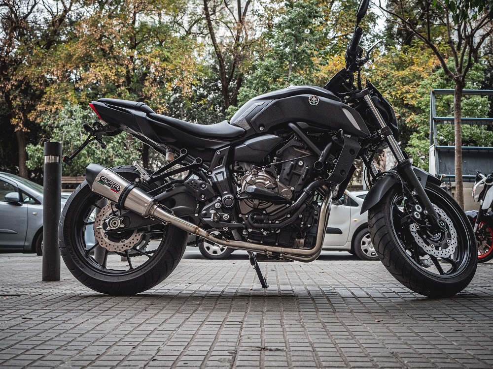 GPR exhaust compatible with  Yamaha FZ-7 MT07 2014-2016, New Grand Prix Evo Titanium, Full system exhaust, including removable db killer  