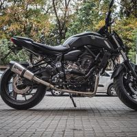 GPR exhaust compatible with  Yamaha FZ-7 MT07 2014-2016, New Grand Prix Evo Titanium, Full system exhaust, including removable db killer  