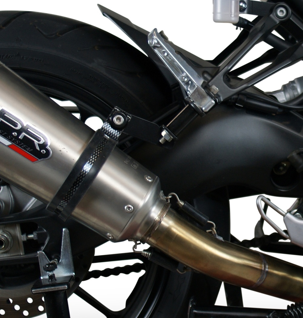 Pot echappement compatible avec Yamaha Mt-09 Tracer 900 2015-2016, Furore Nero, Homologué et légal, système d'échappement complet, avec db killer amovible 