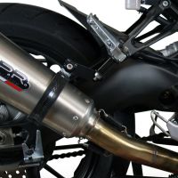 Pot echappement compatible avec Yamaha Mt-09 Tracer 900 2015-2016, Furore Nero, Homologué et légal, système d'échappement complet, avec db killer amovible 