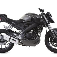 Pot echappement compatible avec Yamaha Mt 125 2017-2019, Albus Ceramic, Pot Echappement homologué pour les marchés non européens 