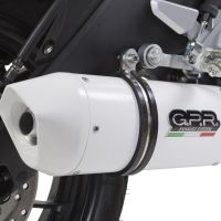 Pot echappement compatible avec Yamaha Mt 125 2017-2019, Albus Ceramic, Pot Echappement homologué pour les marchés non européens 