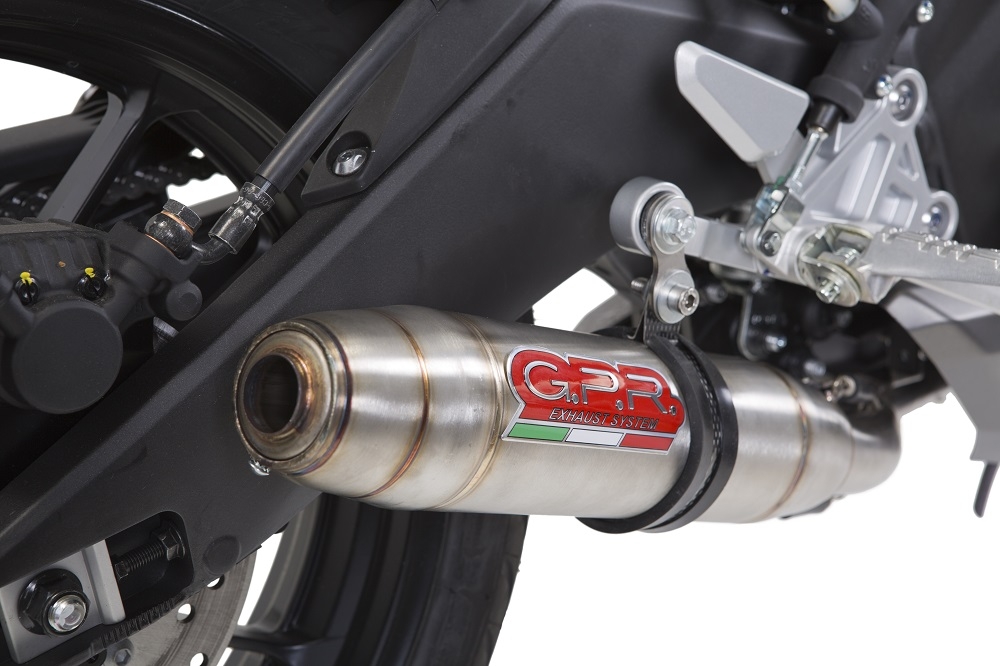 Pot echappement compatible avec Yamaha Mt 125 2017-2019, Deeptone Inox, Pot échappement complet, non légal pour les pays de l'UE, avec db killer amovible 