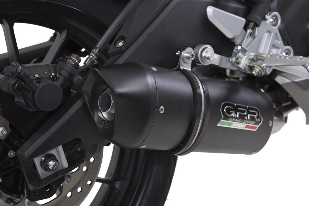 Pot echappement compatible avec Yamaha Mt 125 2017-2019, Furore Nero, Pot échappement complet, non légal pour les pays de l'UE, avec db killer amovible 