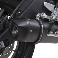Pot echappement compatible avec Yamaha Mt 125 2017-2019, Furore Nero, Pot échappement complet, non légal pour les pays de l'UE, avec db killer amovible 