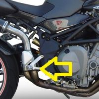 Pot echappement compatible avec Mv Agusta Brutale 750 S 2000-2006, Albus Ceramic, Échappement légal, homologué,silencieux avec db killer amovible et tuyau de liaison spécifique 