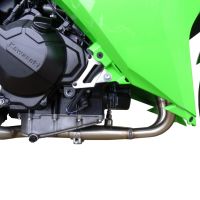 Pot echappement compatible avec Kawasaki Ninja 300 R 2012-2017, Deeptone Inox, Pot échappement complet, non légal pour les pays de l'UE, avec db killer amovible 