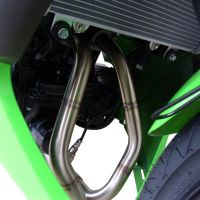 Pot echappement compatible avec Kawasaki Ninja 300 R 2012-2017, Deeptone Inox, Pot échappement complet, non légal pour les pays de l'UE, avec db killer amovible 