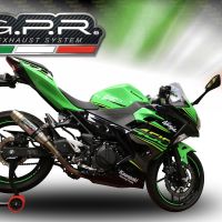 Pot echappement compatible avec Kawasaki Ninja 400 2018-2022, Deeptone Inox, Pot echappement racing, ligne complet, fourni avec collecteur spécifique, article sans homologation 