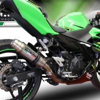 Pot echappement compatible avec Kawasaki Ninja 400 2018-2022, Deeptone Inox, Pot echappement racing, ligne complet, fourni avec collecteur spécifique, article sans homologation 