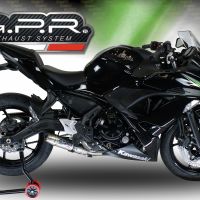 Pot echappement compatible avec Kawasaki Ninja 650 2023-2024, Deeptone Inox, Pot échappement complet, non légal pour les pays de l'UE, avec db killer amovible 