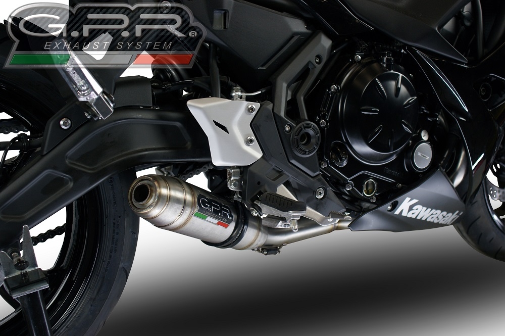 Pot echappement compatible avec Kawasaki Ninja 650 2023-2024, Deeptone Inox, Pot échappement complet, non légal pour les pays de l'UE, avec db killer amovible 