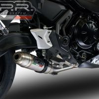 Pot echappement compatible avec Kawasaki Ninja 650 2023-2024, Deeptone Inox, Pot échappement complet, non légal pour les pays de l'UE, avec db killer amovible 