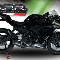 Pot echappement compatible avec Kawasaki Ninja 650 2023-2024, Furore Evo4 Poppy, Pot échappement complet, non légal pour les pays de l'UE, avec db killer amovible 