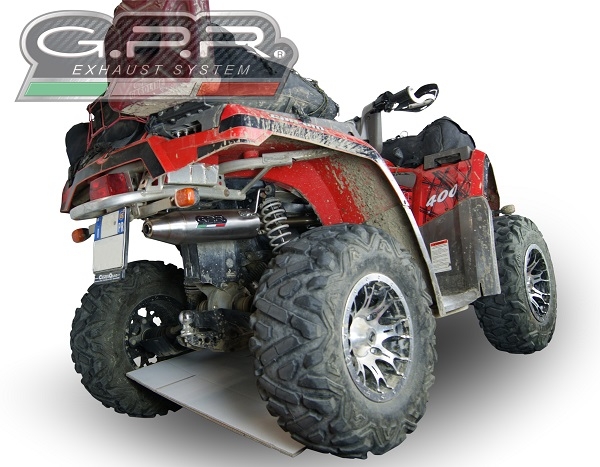 Pot echappement compatible avec Can Am Outlander 330 2005-2011, Deeptone Atv, Homologué et légal, système d'échappement complet, avec db killer amovible 