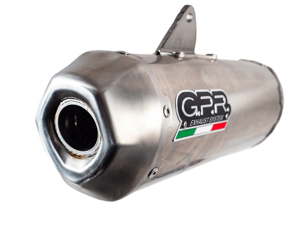 Pot echappement compatible avec Honda Crf 450 R-RX 2017-2020, Pentacross Inox, Pot echappement racing, ligne complet, double silencieux avec db killers amovibles 