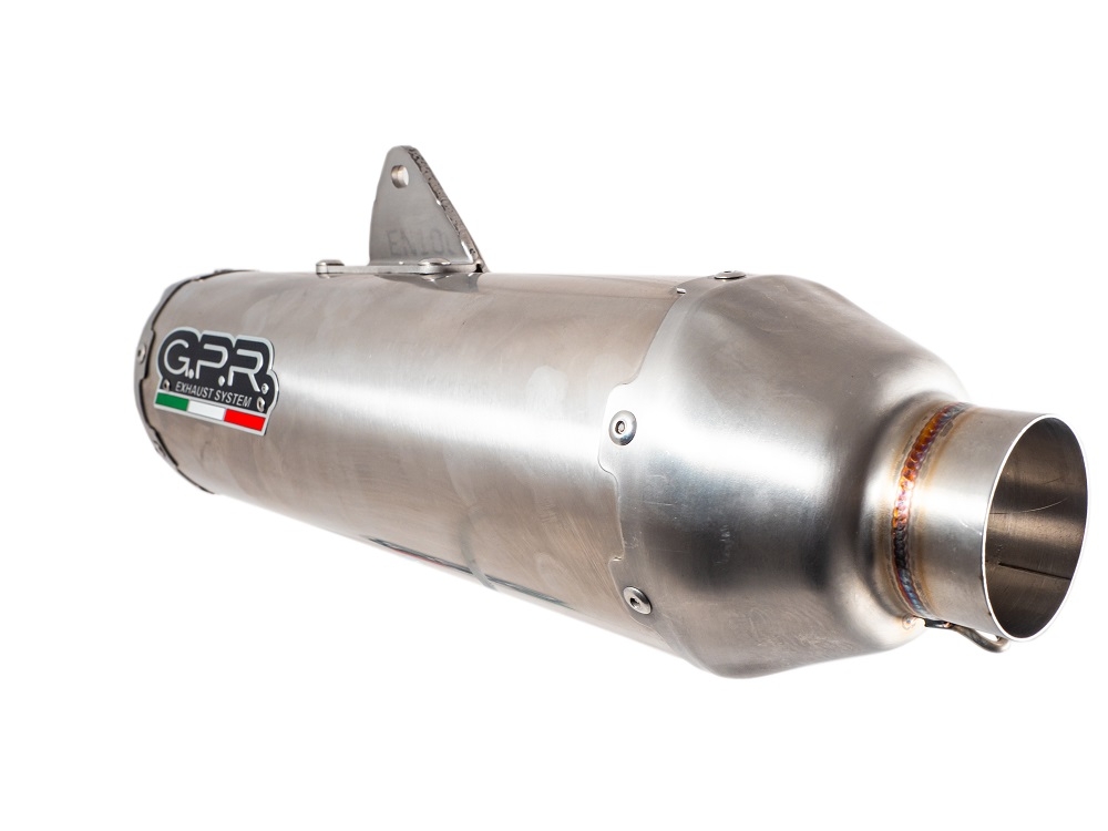 Pot echappement compatible avec Yamaha WR 450 F 2012-2015, Pentacross Inox, Pot échappement racing, silencieux avec raccord spécifique et db killer amovible 