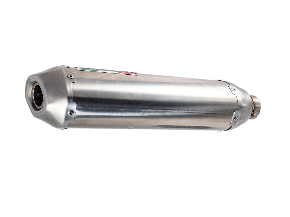 Pot echappement compatible avec Yamaha WR 450 F 2012-2015, Pentacross Inox, Pot échappement racing, silencieux avec raccord spécifique et db killer amovible 