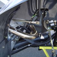 Pot echappement compatible avec Polaris Scrambler 500 2001-2012, Deeptone Atv, Homologué et légal, système d'échappement complet, avec db killer amovible 